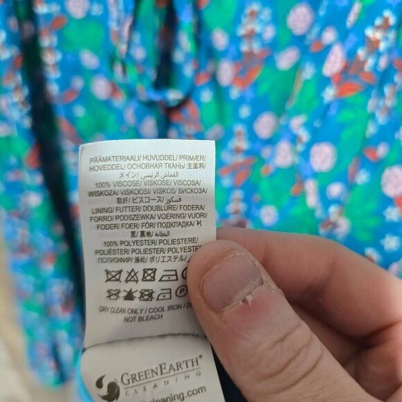 Boden Teal Floral Swing Dress - Picture 4 of 4
